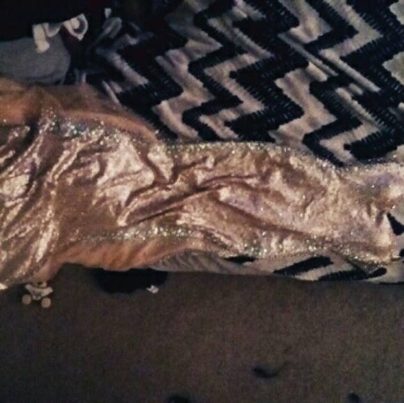 Nude Crystal Prom Dress - Picture 2 of 3