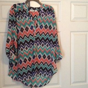 Aztec button down shirt