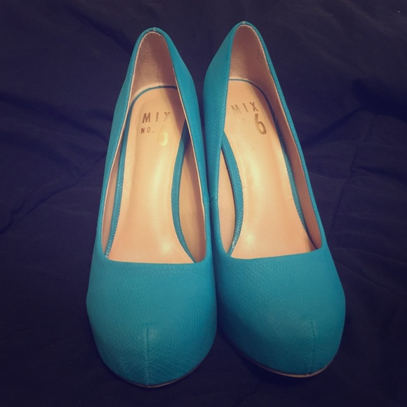 Mix No. 6 blue heels.
