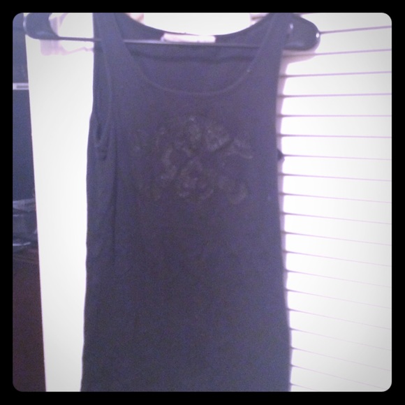 DKNY glitter skull tank - Picture 1 of 2
