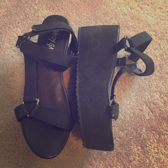 Nasty Gal flatform sandals.