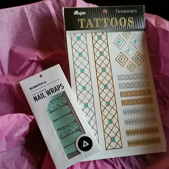 Rujia Temp Tattoos & Scratch L.E. Nail Wraps