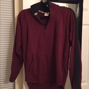 Maroon PINK quarter zip sweatshirt
