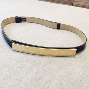 EXPRESS Metal Plate Adjustable Skinny Belt S/M