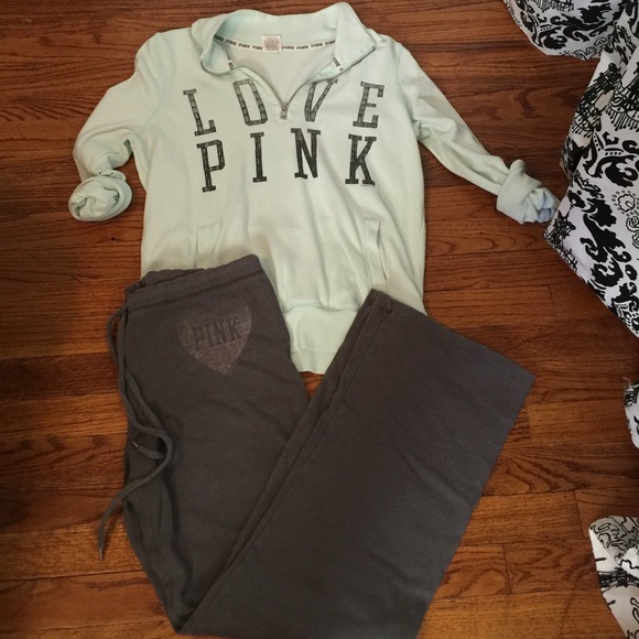 PINK sweatpants with drawstring