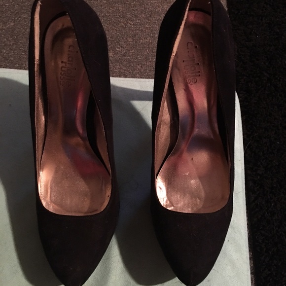 Charlotte Russe size 9 Black heels - Picture 2 of 3