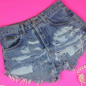 Vintage 90s Calvin Klein Distressed Denim Shorts