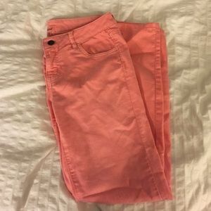 Coral Twill Skinnies
