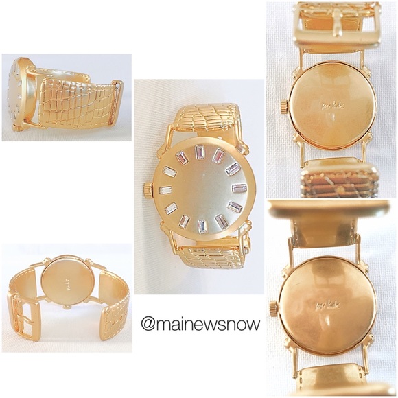 Mr. Kate "The Timeless Cuff", 18k Gold w/Crystals.