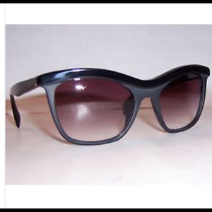 Prada Sunglasses SPR 19P Black Matte Cat Eye