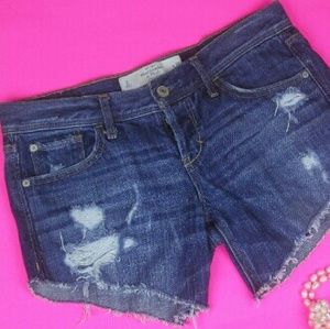 Abercrombie & Fitch Cut-Offs Distressed Denim