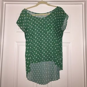 Polka dot high low top.