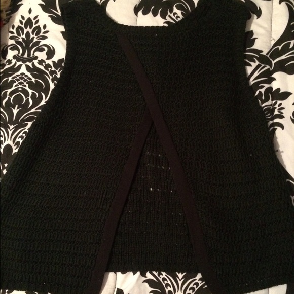 Black Crochet sweater New