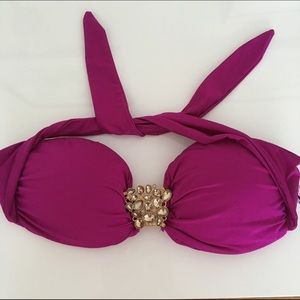 Beach bunny tiger eye jeweled swim top