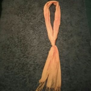 Bright orange scarf
