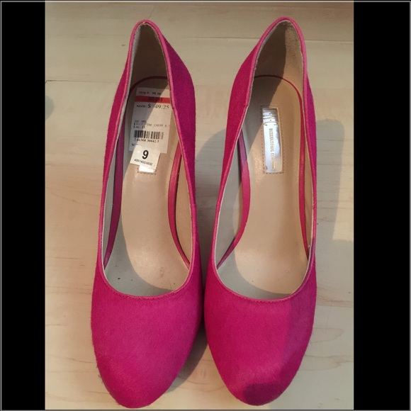 INC Pink calf hair pumps