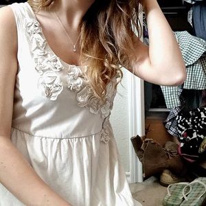 Floral Cream/Ecru Tank Top