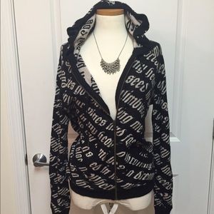 L.A.M.B. Cashmere Script FullZip Hoodie