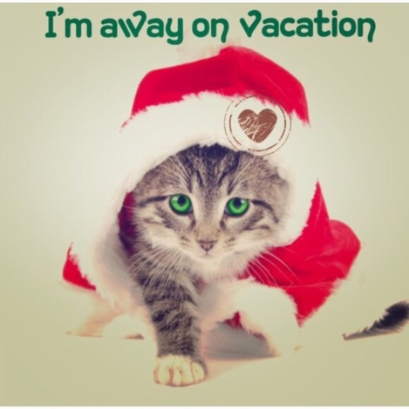 I will be out of country for couple weeks.🎅🎁🎅🎒