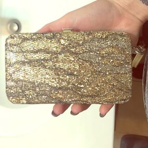 Gold glitter wallet w/ iPhone 5 holder