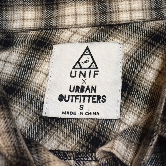 UNIF X Urban Outfitters Plaid Button-Down Crop Top - Picture 2 of 4