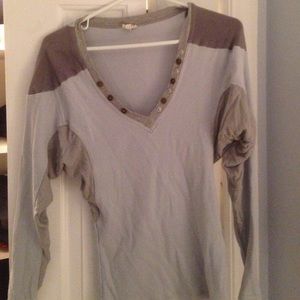 Long sleeve waffle shirt