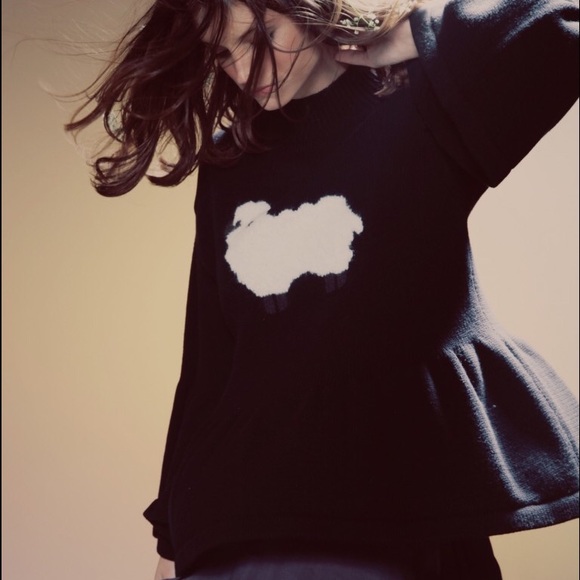 Wildfox White Label Gusset Sweater in Clean Black