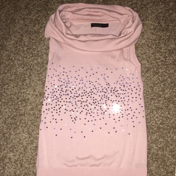 The Limited pink sequin sleeveless sweater