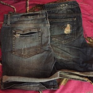 2 pairs of Refuge destroyed denim shorts
