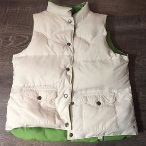 Reversible white/green AE vest