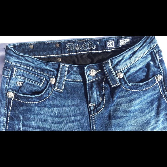 MISS ME BRAND  jeweled wing&flap pocket; EASY BOOT