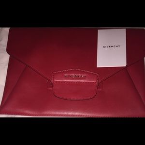 Givenchy red antigona clutch