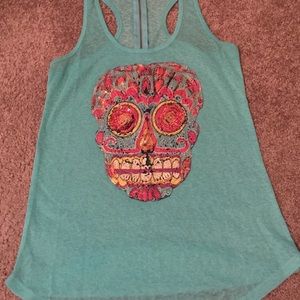 Colorful skull tank!