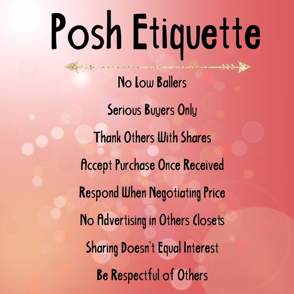 🦄Please follow ALL Posh rules and etiquette!🦄