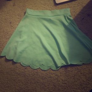 Scalloped Skirt Teal
