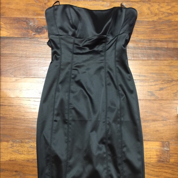 Bebe size XS black sateen dress