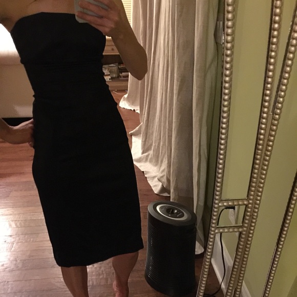 Bebe size XS black sateen dress
