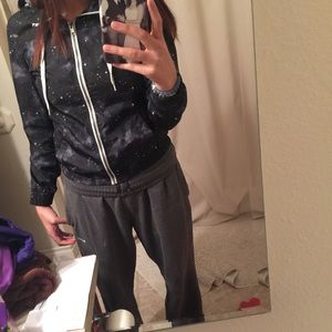 Galaxy zip up jacket/ windbreaker