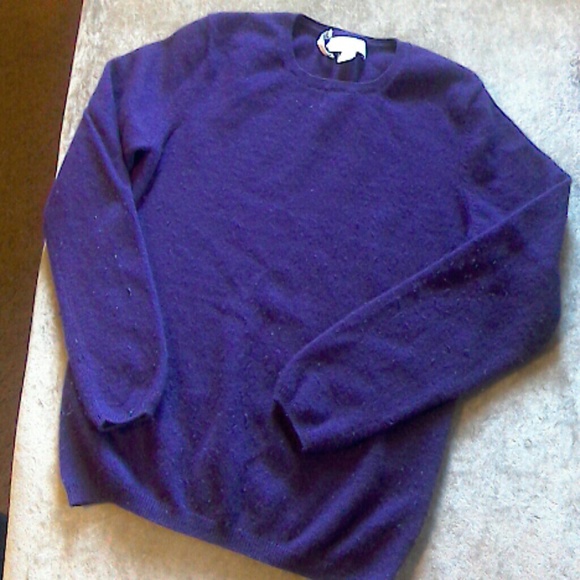 Purple 100% Cashmere Sweater Size Petite Small Cha
