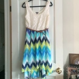 Lily Rose high-low multicolored dress