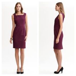Banana Republic textured sheath dress 0P