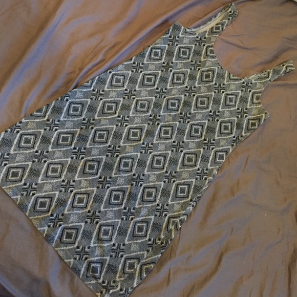 Forever 21 gray geometric shapes dress