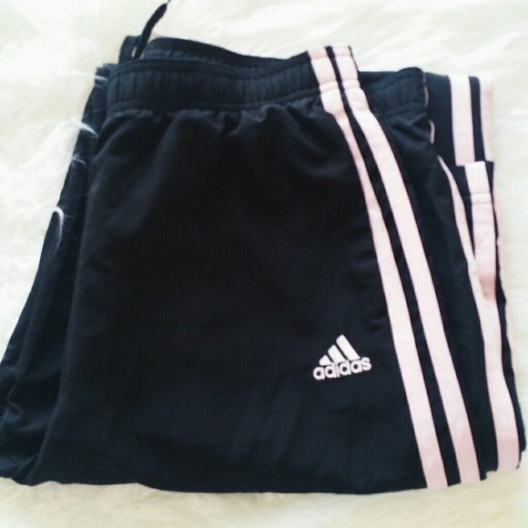 Adidas Pants - 💞SALE💞 Adidas Black & Pink Track Pants