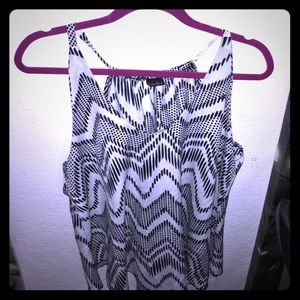 Black and white blouse