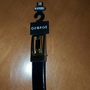 Mens Black Brown Reversible Belt