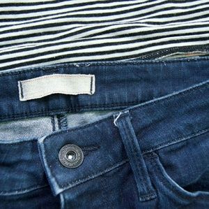 UNIQLO Mid-waist Dark Blue Stretchy Jeans