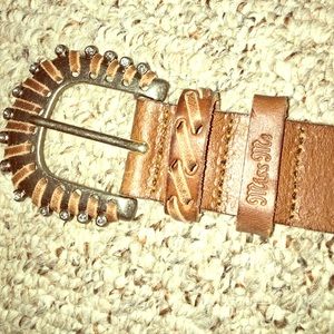 Light brown Miss me leather belt