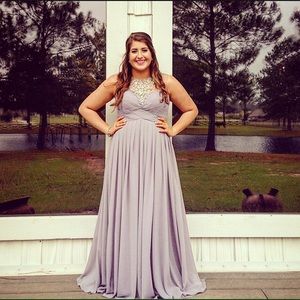 periwinkle prom dress