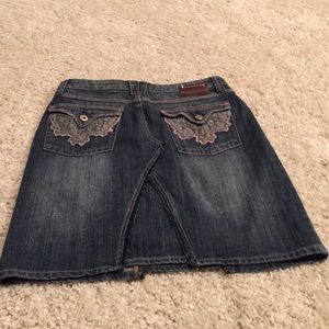 mudd jean skirt