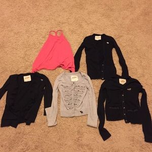 A&F, Hollister Cardigan and Tank Bundle